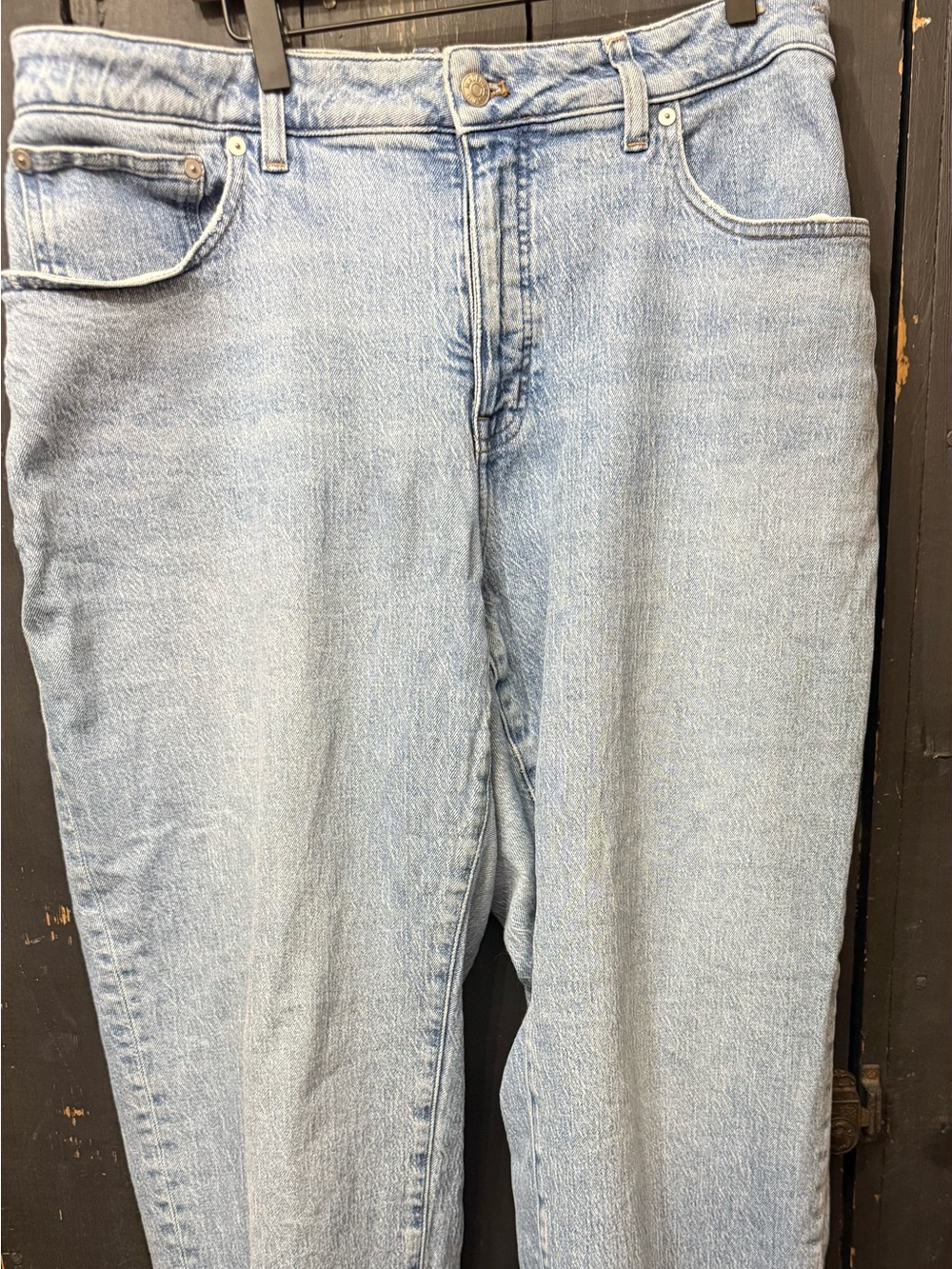 Madewell The Plus Curvy 90s Straight Leg Jeans Rondell Wash Crease Edition 18W